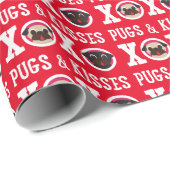Mops-u. der Kuss-XOXO Verpackungs-Papier Geschenkpapier (Rolleneckpunkt)