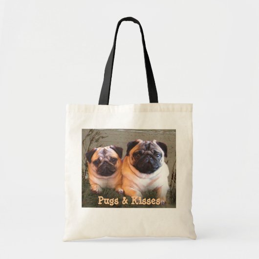 Mops-u. Kuss-Taschen-Tasche Tragetasche (Vorne)