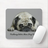 Mops umarmt Mousepad (Mit Mouse)