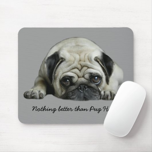 Mops umarmt Mousepad (Mit Mouse)