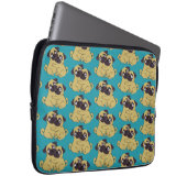 Mops umarmung Blau, Laptopschutzhülle (Vorne Rechts)