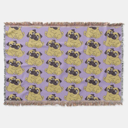 Mops umarmung decke (Vorderseite)