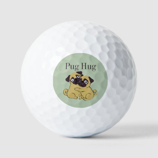 Mops umarmung golfball (Vorderseite)
