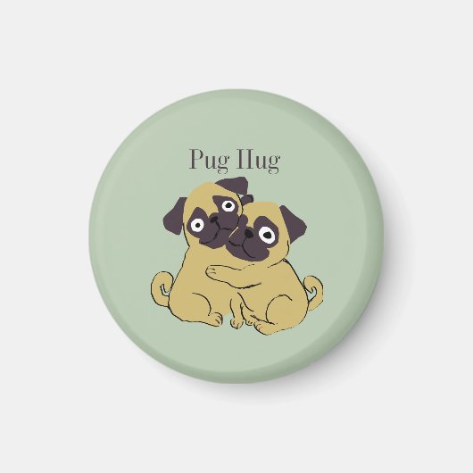 Mops umarmung magnet (Vorne)