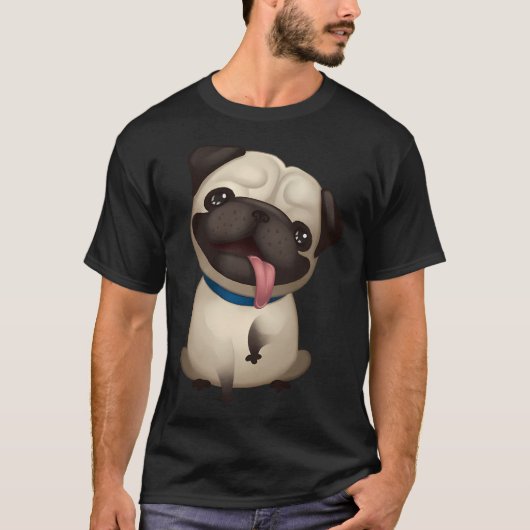 Mops Umarmung T-Shirt (Vorderseite)