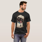 Mops Umarmung T-Shirt (Vorne ganz)