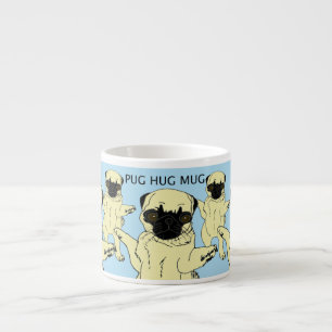 "Mops-Umarmungs-Tasse " Espressotasse