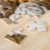 Mops umgeben von satten Teddybären Puzzle (Seite)