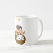 Mops und Bento Kaffeetasse (VorderseiteRechts)