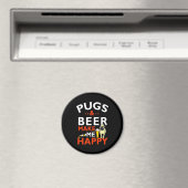 Mops und Bier machen mich glücklich Magnet (In Situ (Geschirrspüler))