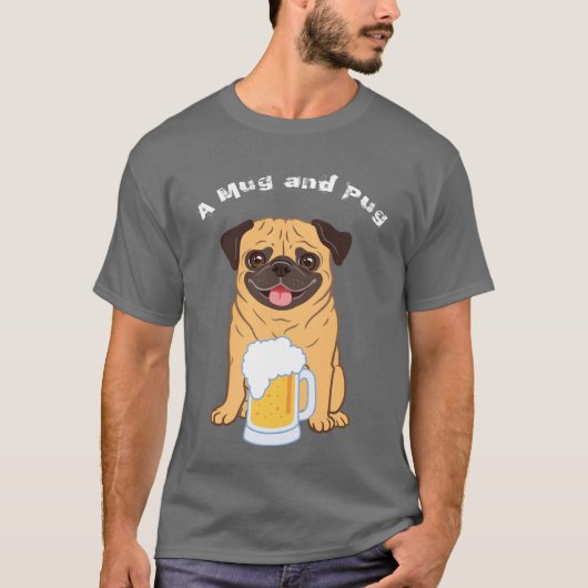Mops- und Bierliebhaber T-Shirt (Vorderseite)