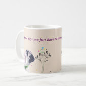 Mops- und Blume-Tasse kürzen Kaffeetasse (Vorderseite Links)