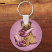 Mops- und Bugschuhe Schlüsselanhänger (Vorderseite)