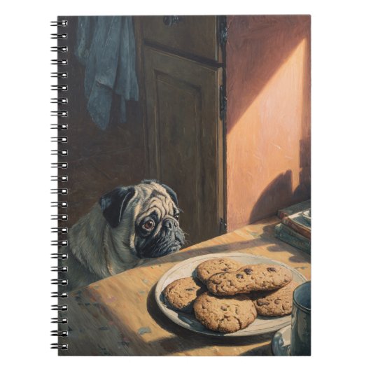 Mops und Cookies SpiralNotebook Notizblock (Vorderseite)