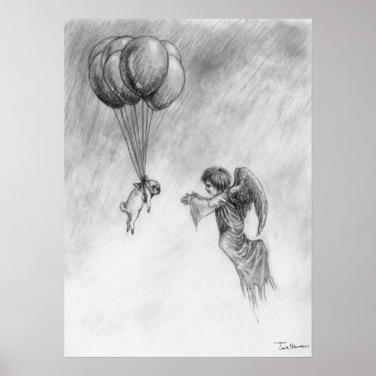 Mops und Engel Poster (Vorne)