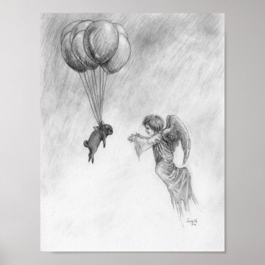 Mops und Engel Poster (Vorne)