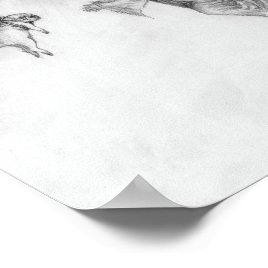 Mops und Engel Poster (Ecke)