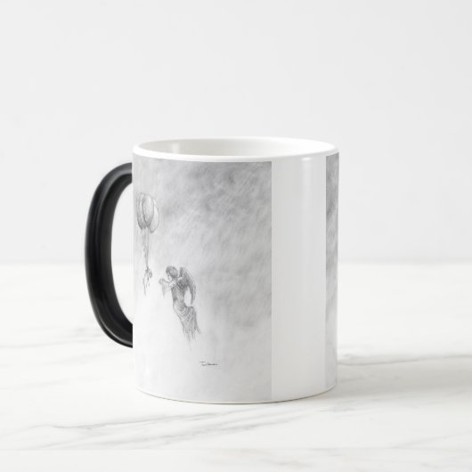 Mops und Engel Verwandlungstasse (Vorderseite Links)