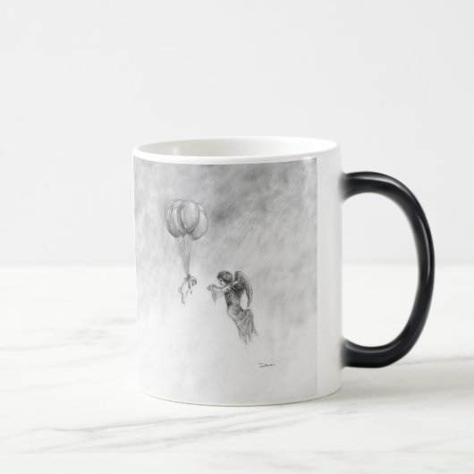 Mops und Engel Verwandlungstasse (Rechts)