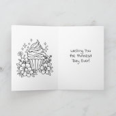 Mops und Farbseiten Personalisiert Geburtstag Karte (Innenseite)