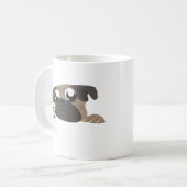 Mops und Kaffee Kaffeetasse (Vorderseite Links)