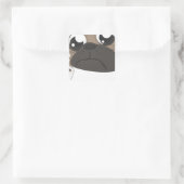 Mops und Kaffee Quadratischer Aufkleber (Tasche)