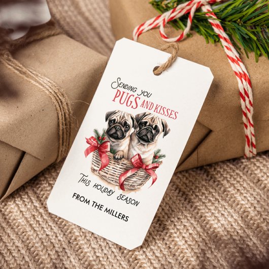 MOPS UND KISSEN HUNDTHEMIERTE CHRISTMAS CUSTOM GESCHENKANHÄNGER