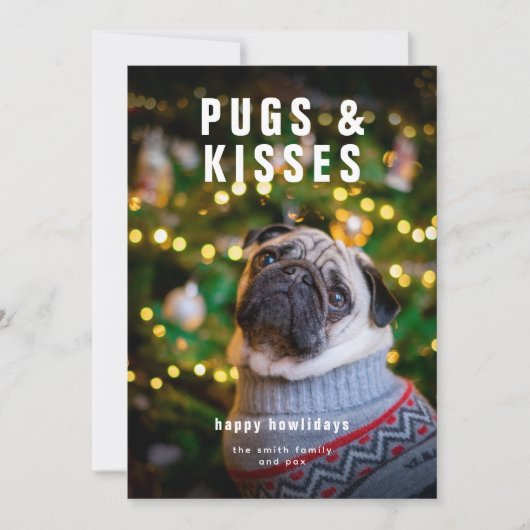 Mops und Kisses Pet Dog Weihnachten (Vorderseite)