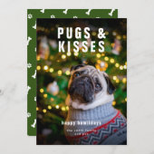 Mops und Kisses Pet Dog Weihnachten (Vorne/Hinten)
