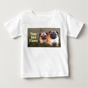 Mops-und Kuss-Säuglings-T - Shirt
