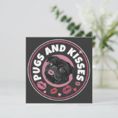 Mops und Küsse | Punny | Mops Lovers Liebe Message (Stehend Vorderseite)