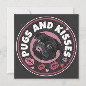 Mops und Küsse | Punny | Mops Lovers Liebe Message (Vorderseite)