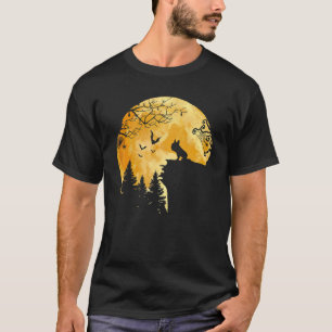 Mops und Mondsilhouette Halloween Süß 1 T-Shirt