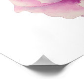 Mops und Peonies | Aquarellbilder Poster (Ecke)