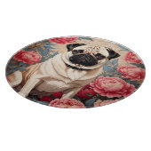 Mops und Peony Blume William Morris Inspiriert Schneidebrett (Ecke)