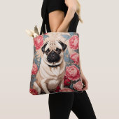 Mops und Peony Blume William Morris Inspiriert Tasche (Von Nahem)