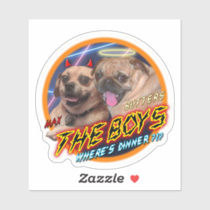 Mops- und Puggle-Aufkleber Aufkleber