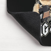 Mops und Roll Niedlich Rockstar Gitarre Rockin Sin Mousepad (Ecke)