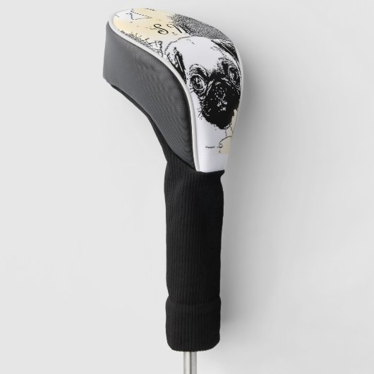 Mops- und Sonnenblumegolfvereinabdeckung Golf Headcover (angewinkelt)