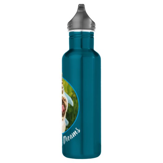 Mops Unicorn Edelstahlflasche (Rechts)