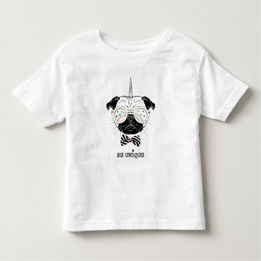Mops Unicorn | einzigartig sein Kleinkind T-shirt (Vorderseite)