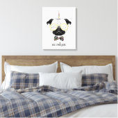 Mops Unicorn | einzigartig sein Leinwanddruck (Insitu (Schlafzimmer))