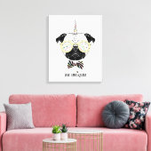 Mops Unicorn | einzigartig sein Leinwanddruck (Insitu (Wohnzimmer))