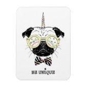 Mops Unicorn | einzigartig sein Magnet (Vertikal)