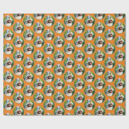 Mops Unicorn Geschenkpapier (Flach)