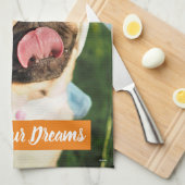 Mops Unicorn Geschirrtuch (Viertel Falte)