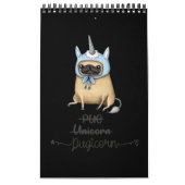 Mops unicorn gleich PUGICORN Kalender (Titelbild)