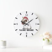 Mops Unicorn Große Wanduhr (Zuhause)