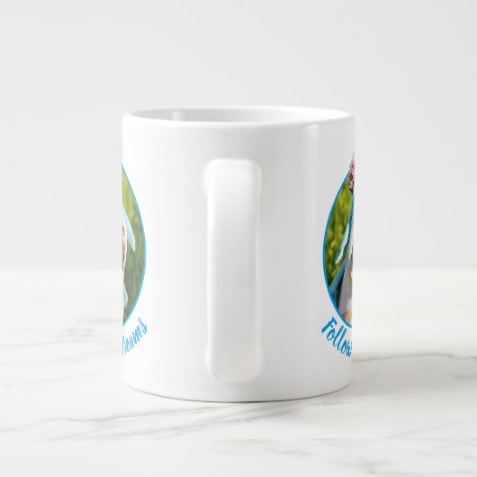 Mops Unicorn Jumbo-Tasse (Rückseite)