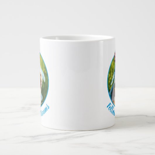 Mops Unicorn Jumbo-Tasse (Vorderseite)